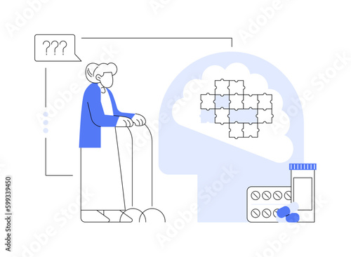 Alzheimer disease abstract concept vector illustration.