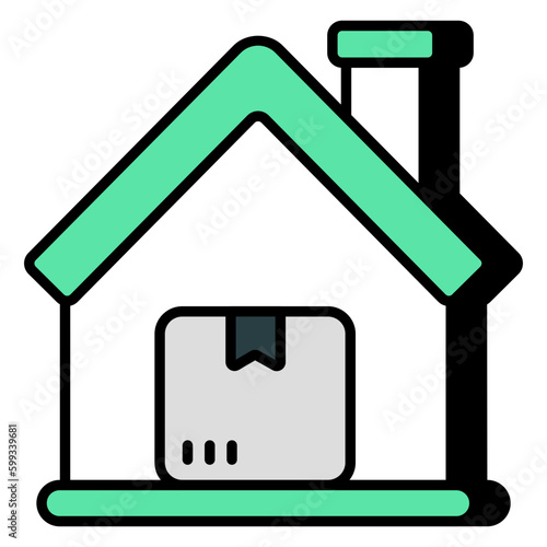 Conceptual design icon of home delivery