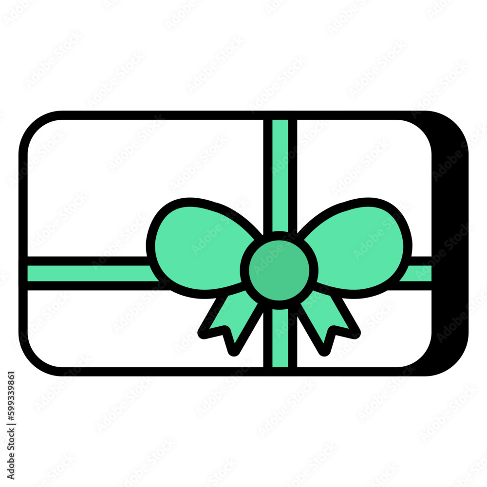 A unique design icon of gift card A unique design icon of gift card