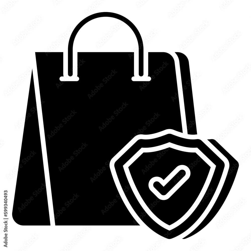 Creative design icon of shopping security Creative design icon of shopping security