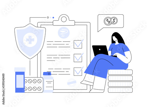 Health insurance abstract concept vector illustration.