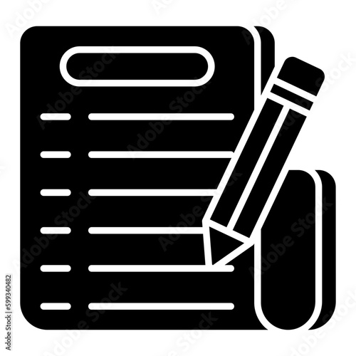 Perfect design icon of writing list