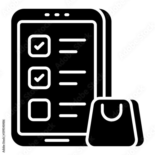 Premium design icon of mobile list