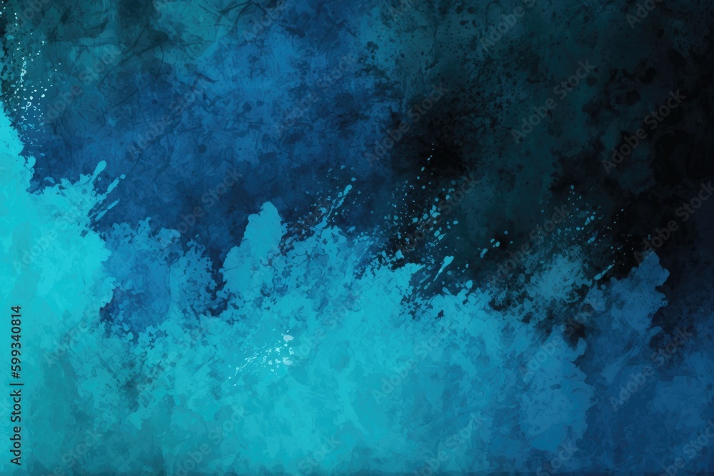 Abstract blue watercolor background with grunge texture