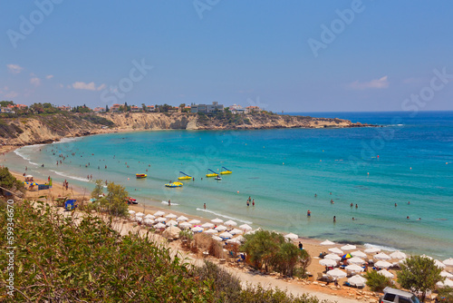 Beautiful Beach Coral Bay near Paphos, Cyprus © santosha57