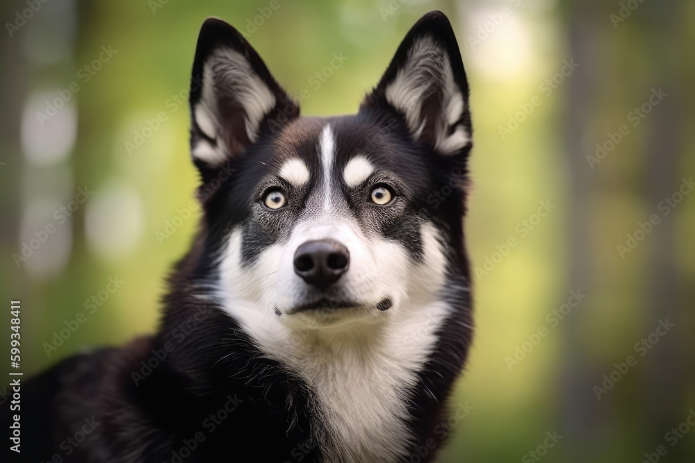 Alaskan Klee Kai dog husky - made with generative ai