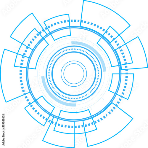 Sci fi futuristic user interface, HUD, Technology abstract background , Vector illustration.	
