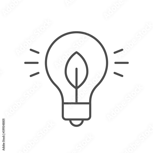 Green energy line outline icon