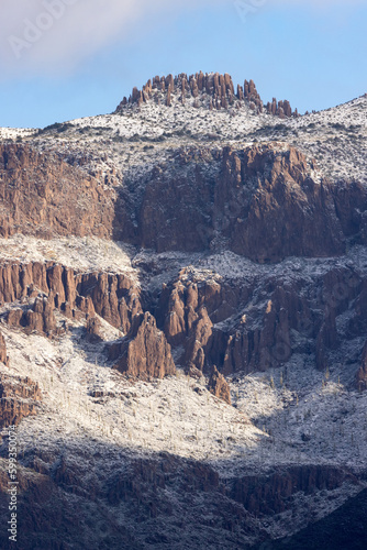 Superstion Mountains Snow photo