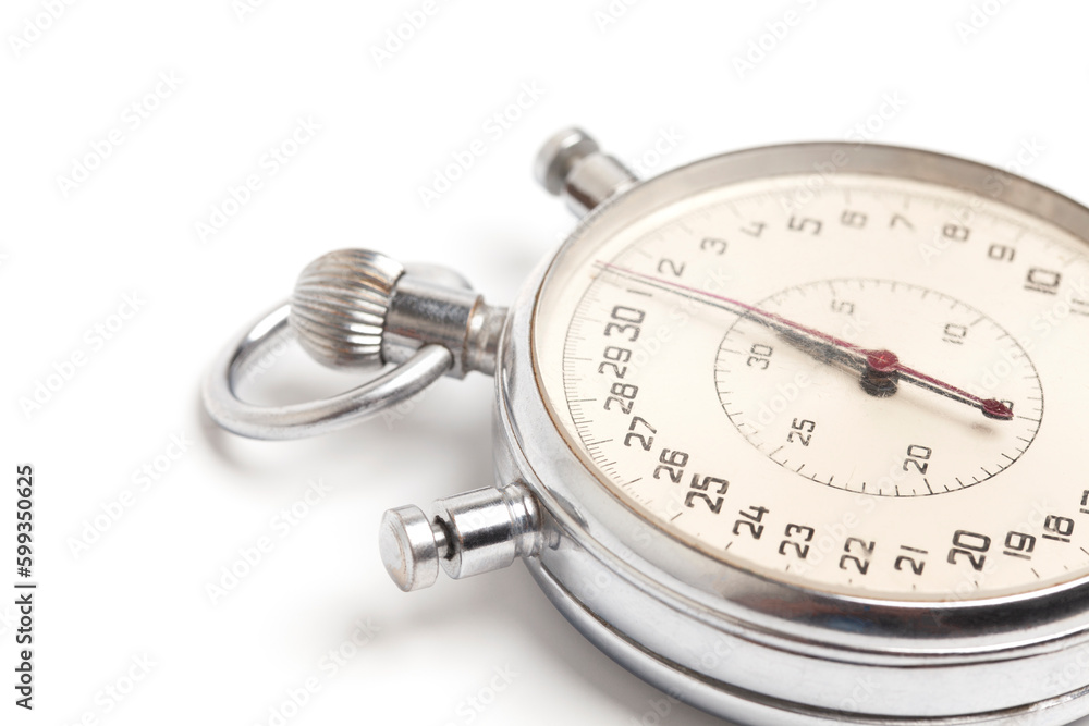 Old stopwatch isolated on white background Old stopwatch isolated on white background