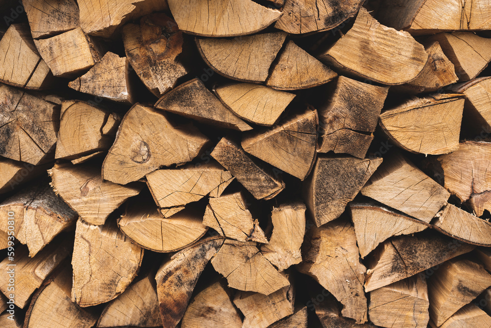 Firewood stored and ready for winter Firewood stored and ready for winter