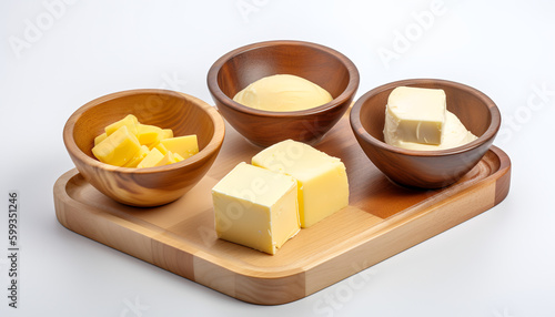 Obraz na plátně Indulge in these creamy delights salted butter, margarine, butter, and cheese