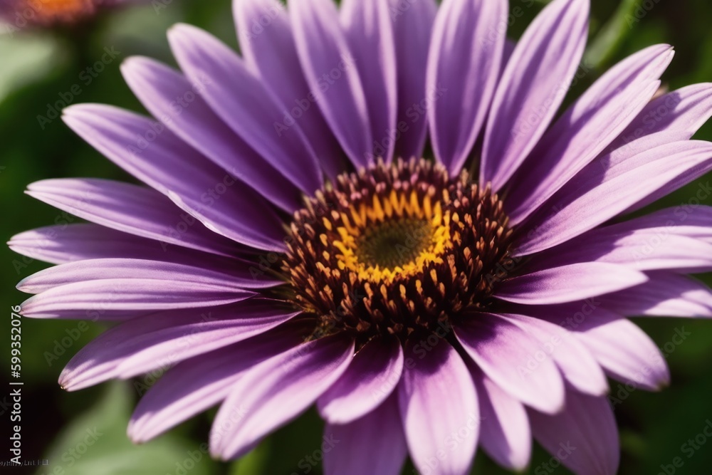 Pattern of pink, violet gerbera, bright flowers, colorful daisy-like flowers from early spring garden. Generative AI