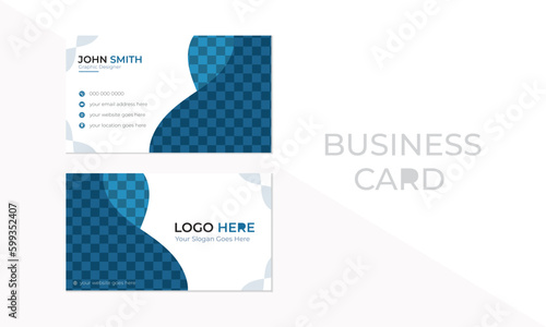 Modern and creative business card template. Clean name card layout.