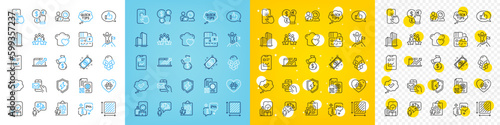 Vector icons set of Square area  Leadership and Messenger mail line icons pack for web with Report document  Phone touch  Bribe outline icon. Quick tips  Business meeting. Vector