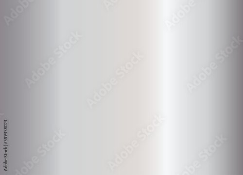 Silver foil texture gradation background. Vector shiny metalic gradient for border, frame, ribbon, label design. Vector illustration