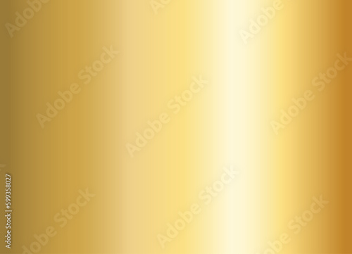 Gold foil texture gradation background. Vector shiny metalic gradient for border, frame, ribbon, label design. Vector illustration