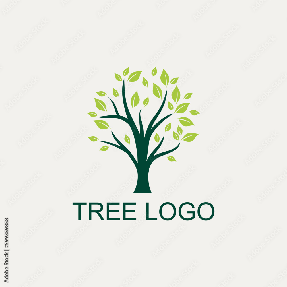 Obraz premium Tree symbol, icon design. Nature, trees illustration, logo concept. Luxury, modern, and minimalistic style