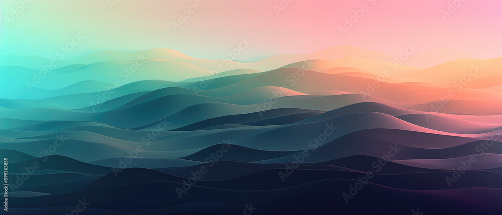 Gradient backgrounds with wavy lines. Generative AI Gradient backgrounds with wavy lines. Generative AI