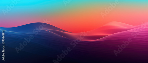 Gradient backgrounds with wavy lines. Generative AI