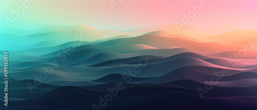 Gradient backgrounds with wavy lines. Generative AI