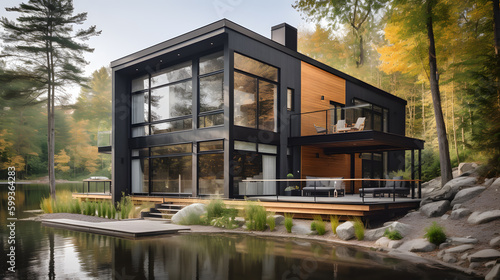 a beautifully designed modern house created with generative AI © VirtualCreatures