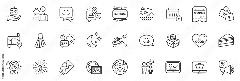 Icons pack as Puzzle, Web photo and Sea mountains line icons for app include Pin, Calendar, Web shop outline thin icon web set. Fireworks explosion, Discounts offer, Add handbag pictogram. Vector Icons pack as Puzzle, Web photo and Sea mountains line icons for app include Pin, Calendar, Web shop outline thin icon web set. Fireworks explosion, Discounts offer, Add handbag pictogram. Vector