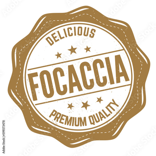 Focaccia grunge rubber stamp