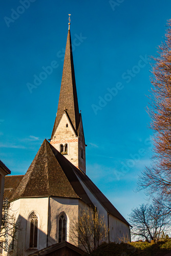 Church on a sunny winter day at Garmisch-Partenkirchen, Bavaria, Germany