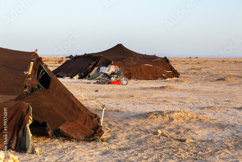 The Black Tent of Nomads of Hamun Wetland, Sistan, Iran