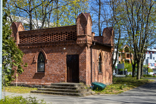 A gothic brick guardhouse (build XIX century) photo