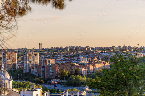 Panoramic view of the suburbs in Madrid