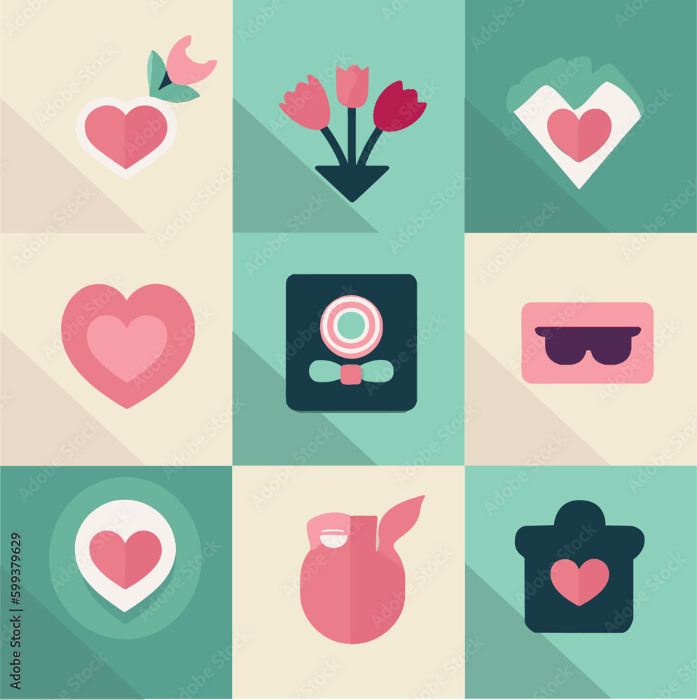 Mothers day icons vector