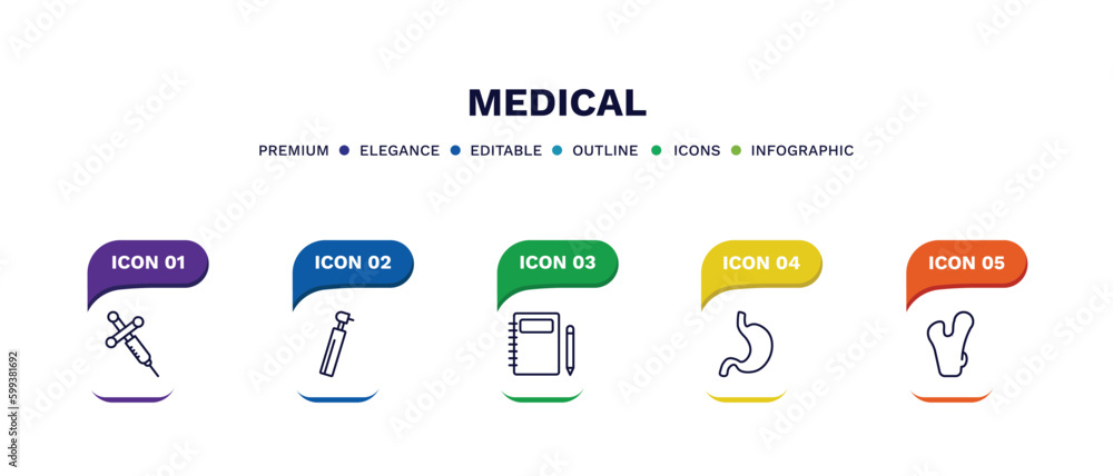 set of medical thin line icons. medical outline icons with infographic template. linear icons such as anesthesia, dental drill, notepad, stoh, femur vector. set of medical thin line icons. medical outline icons with infographic template. linear icons such as anesthesia, dental drill, notepad, stoh, femur vector.