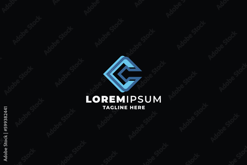 Fototapeta premium Code Studio Letter C Pro Logo Template 