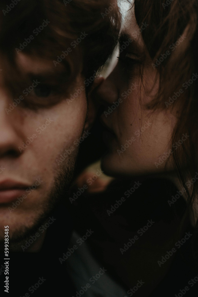 couple in love close up, love story portrait of loversм couple in love close up, love story portrait of loversм