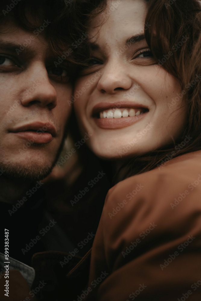 couple in love close up, love story portrait of loversм couple in love close up, love story portrait of loversм