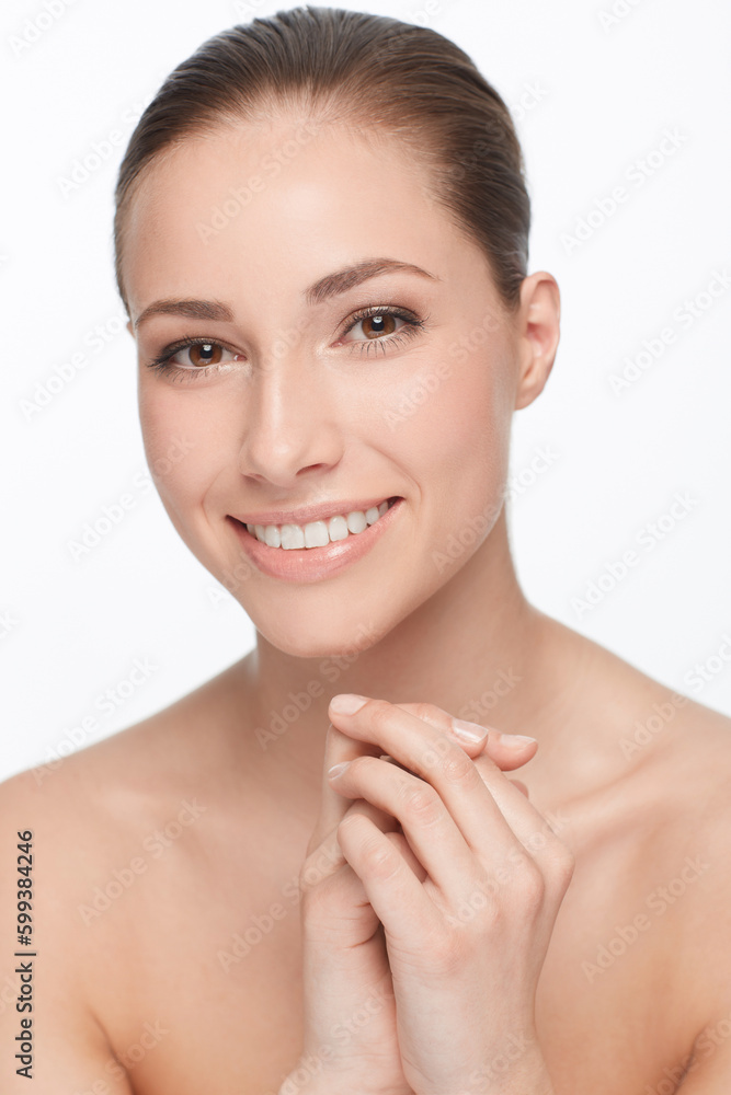 Simple and natural beauty. Studio portrait of an attractive brunette woman.