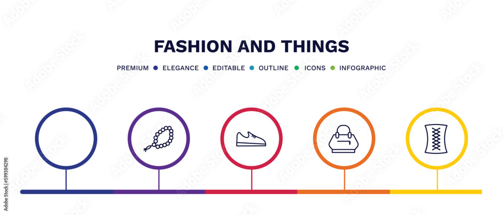 set of fashion and things thin line icons. fashion and things outline icons with infographic template. linear icons such as gym clothes, tasbih, shoe side view, fashion bag, cord lace vector. set of fashion and things thin line icons. fashion and things outline icons with infographic template. linear icons such as gym clothes, tasbih, shoe side view, fashion bag, cord lace vector.
