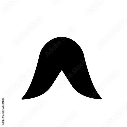 Vector silhouette of mustaches with fashion and trend