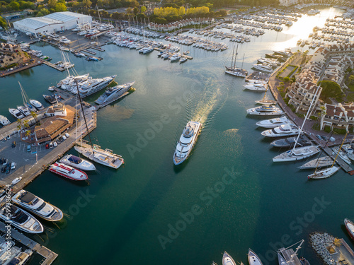 Motor Yacht leaving Port for Saint Tropez