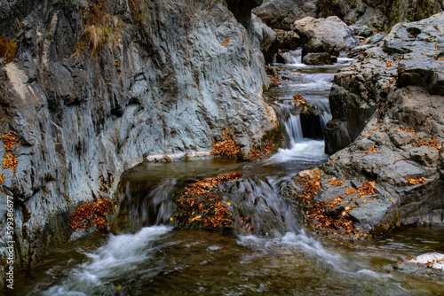 waterfall in the mountains