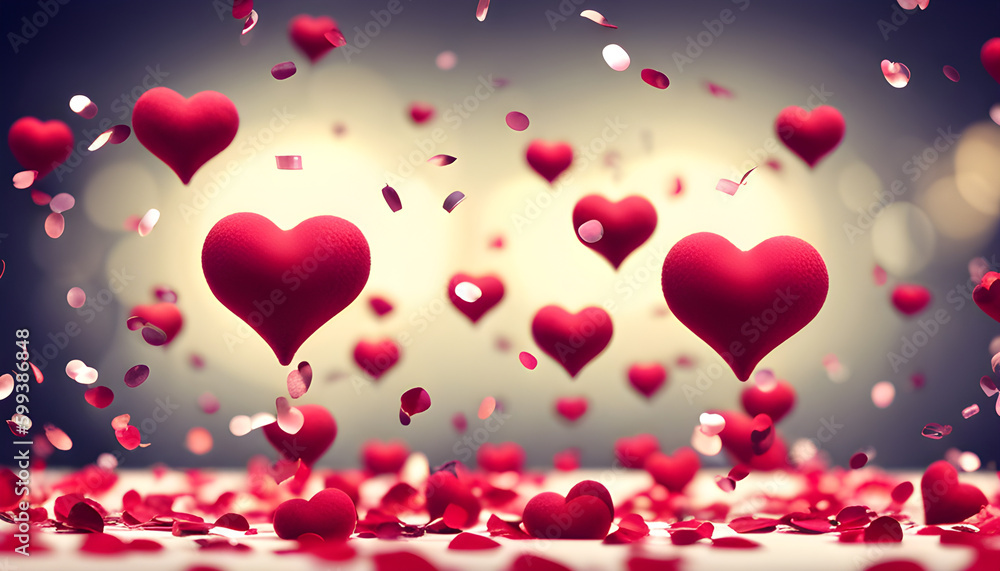 valentine background with hearts | created ia generativa 