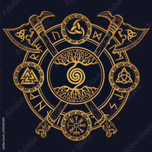 ree of Life , Yggdrasil vector