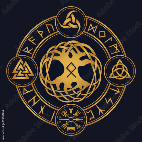 ree of Life , Yggdrasil vector