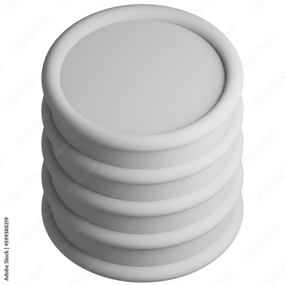 Obraz premium Cylinder icon design element. Isometric prism, business presentation infographic object.