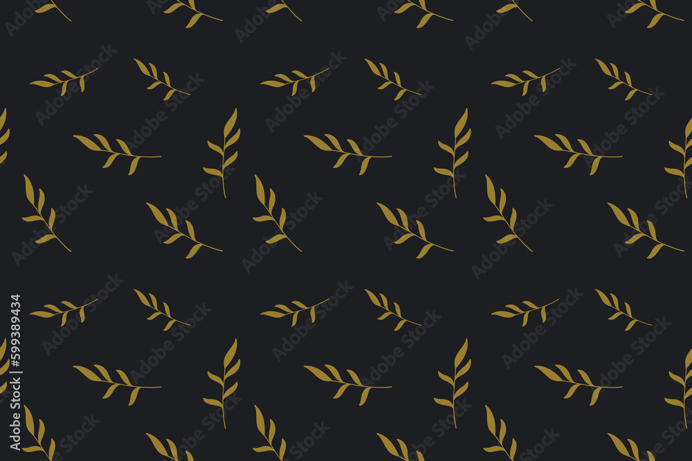 Flower Based Golden Yellow Color Repeatable Pattern on Dark background Flower Based Golden Yellow Color Repeatable Pattern on Dark background