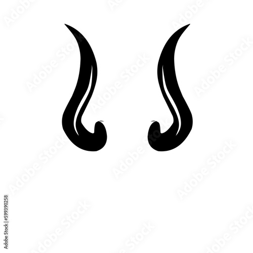 Devil horns silhouette