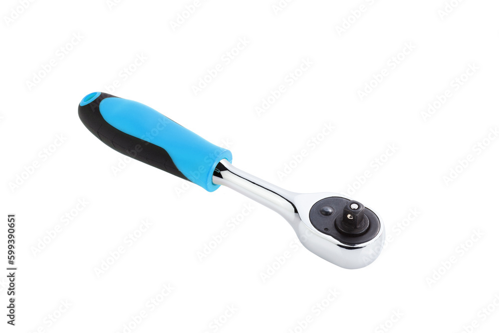 Hand tools. Wrench with ratchet. isolated on white background Hand tools. Wrench with ratchet. isolated on white background