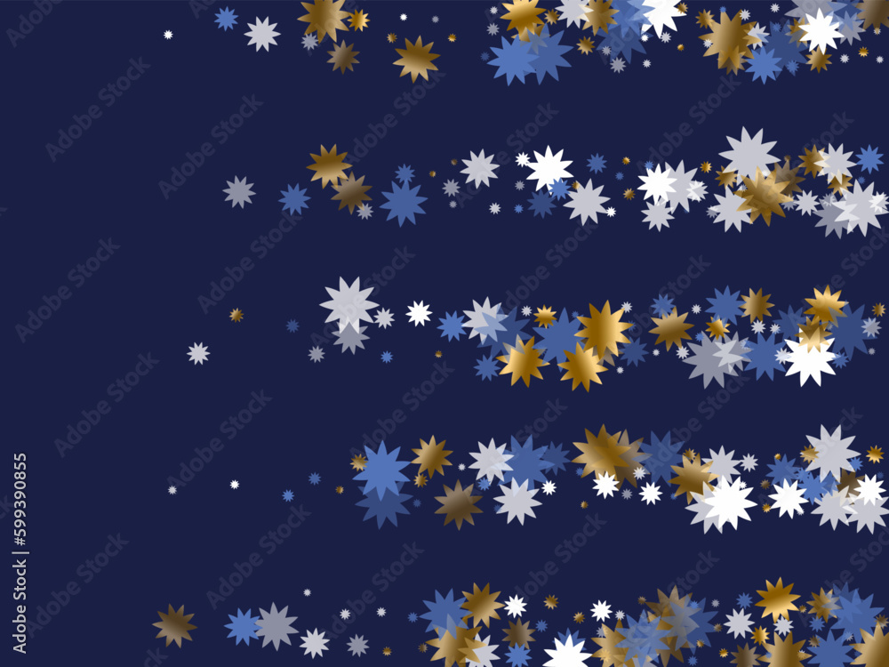 Vibrant Christmas star holiday ornament illustration. Gold blue white twinkle decoration. Vibrant Christmas star holiday ornament illustration. Gold blue white twinkle decoration.